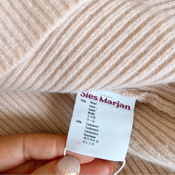 SIES MARJAN wool cashmere Layered Jumper In Pink - Picture 11 of 12